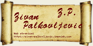 Živan Palkovljević vizit kartica